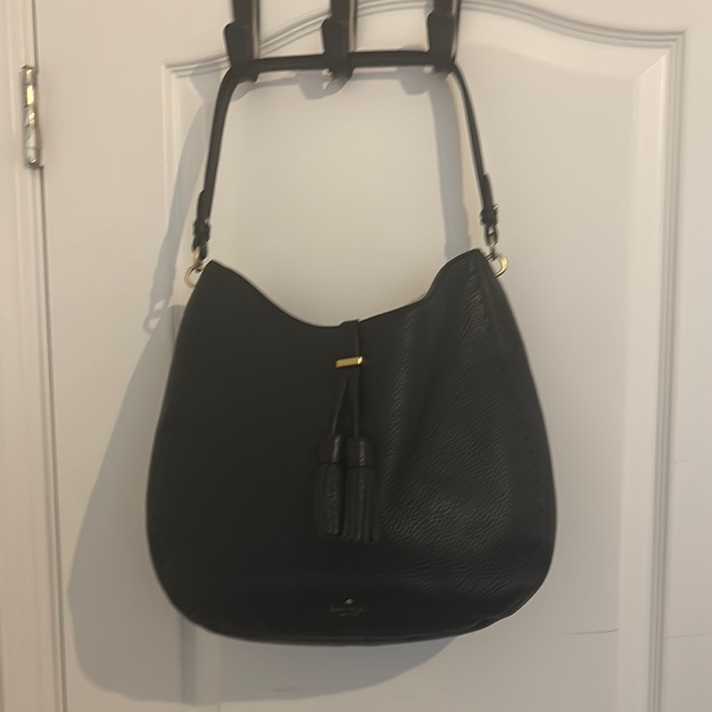 Black Leather Hobo Bag